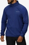 Marmot Leconte Half Zip Fleece Pullover In Blue
