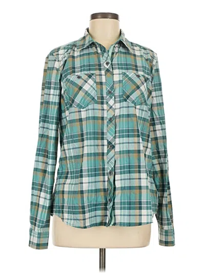 Pre-owned Marmot Long Sleeve Blouse In Teal