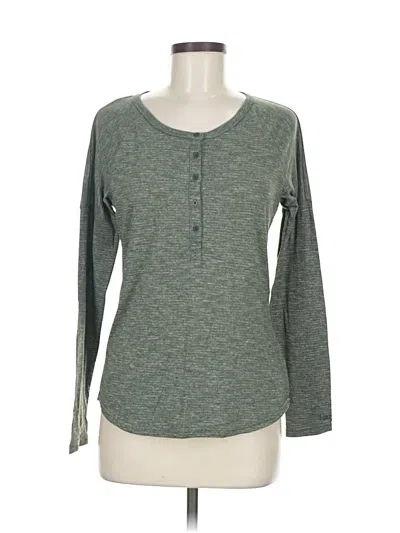 Pre-owned Marmot Long Sleeve Henley Shirt In Green