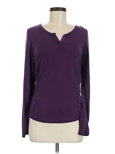 Pre-owned Marmot Long Sleeve Henley Shirt In Purple