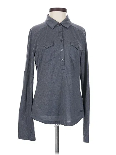 Pre-owned Marmot Long Sleeve Polo Shirt In Gray