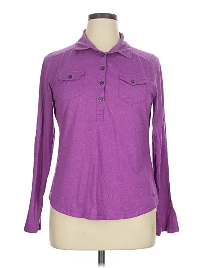 Pre-owned Marmot Long Sleeve Polo Shirt In Purple