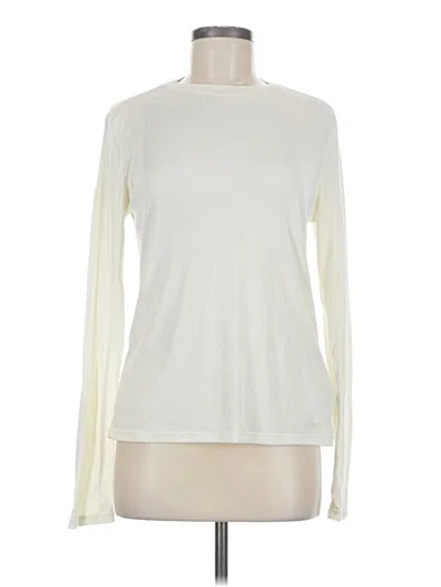 Pre-owned Marmot Long Sleeve Top Ivory Crew Neck Tops In White