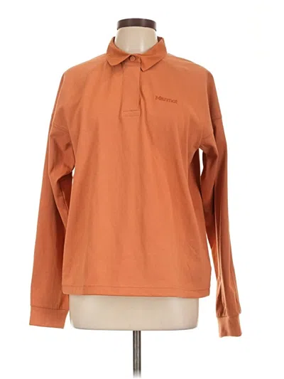 Pre-owned Marmot Long Sleeve Top Orange Turtleneck Tops