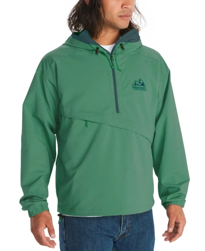 Marmot Men's '96 Active Long Sleeve Half-zip Anorak Hoodie In Clover,dark Jungle