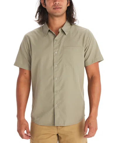 Marmot Men's Aerobora Button-up Short-sleeve Shirt In Vetiver