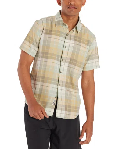 Marmot Men's Aerobora Patterned Button-up Short-sleeve Shirt In Vetiver Wayland Plaid