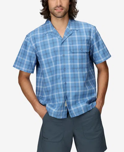Marmot Men's Airexchange Ultraviolet Protection Factor 40 Camp Novelty Short Sleeve Shirt In Rain Cloud