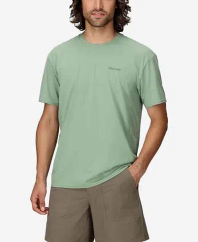 Marmot Men's Airexchange Ultraviolet Protection Factor 50 Short Sleeve Crew Shirt In Agate Green