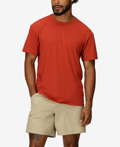 Marmot Men's Airexchange Ultraviolet Protection Factor 50 Short Sleeve Crew Shirt In Orange