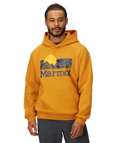 Marmot Men's Coastal Graphic Printed Hoodie In Orange