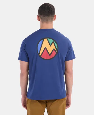 Marmot Men's Crayon M Dot Short Sleeve T-shirt In Twilight Blue