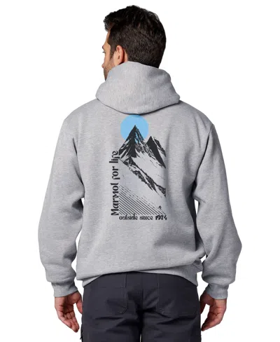 Marmot Men's Dawn Patrol Graphic Fleece Hoodie In Gray