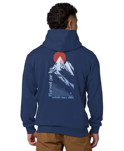 Marmot Men's Dawn Patrol Graphic Fleece Hoodie In Blue