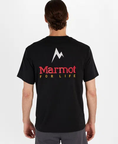 Marmot Men's For Life Short Sleeve T-shirt In Black