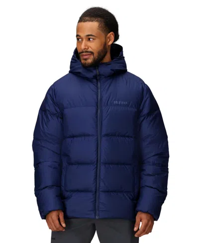 Marmot Men's Guides Down Hooded Jacket In Blue