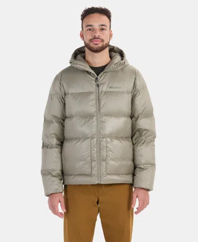 Marmot Men's Guides Down Puffer Hoodie In Dark Steel