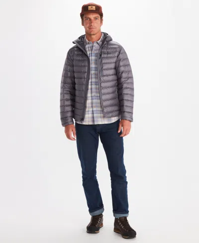Marmot Men's Highlander Puffer Hoodie In Steel Onyx