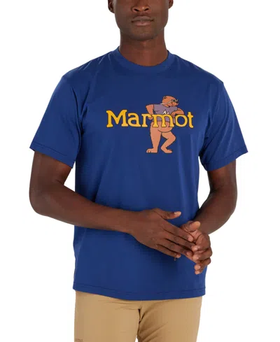 Marmot Men's Leaning Marty Graphic Short-sleeve T-shirt In Twilight Blue