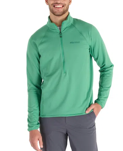 Marmot Men's Leconte Fleece Half-zip Logo Jacket In Clover