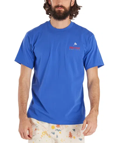 Marmot Men's  For Life Graphic T-shirt In Trail Blue