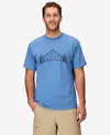 Marmot Men's Peaks And Trees Short Sleeve T-shirt In Rain Cloud