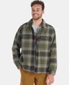 Marmot Ridgefield Fleece Lined Flannel Snap-up Shirt Jacket In Nori