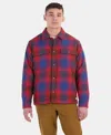 Marmot Ridgefield Fleece Lined Flannel Snap-up Shirt Jacket In Team Red