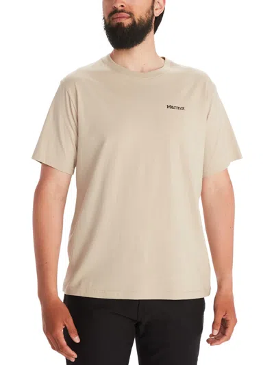 Marmot Mens Knit Cotton Graphic T-shirt In Neutral