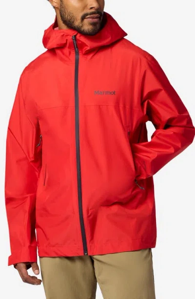 Marmot Minimalist Pertex® Waterproof Hooded Jacket In Red