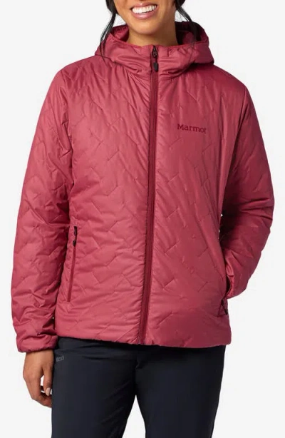 Marmot Monoquilt Hooded Jacket In Red