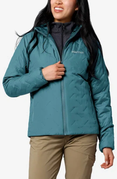 Marmot Monoquilt Hooded Jacket In Blue