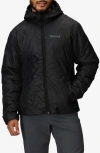 Marmot Monoquilt Zip Hoodie In Black