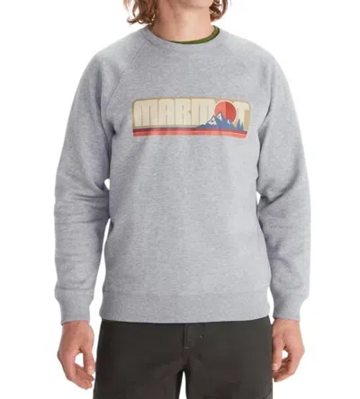 Marmot Montane Crew Sweatshirt In Heather Grey