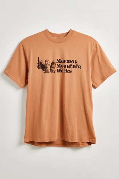 Marmot Mountain Works Tee In Orange, Men's At Urban Outfitters