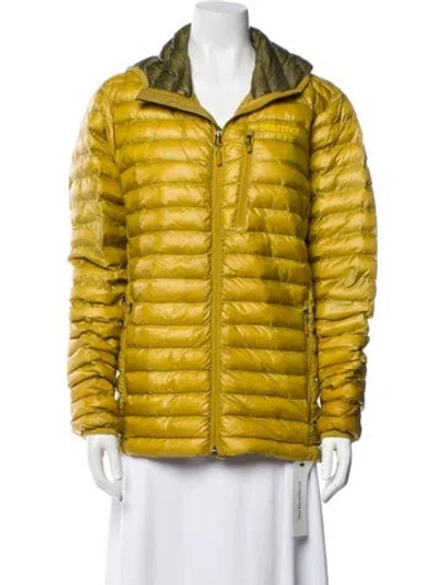 Pre-owned Marmot Nylon Faux Fur Coat In Yellow