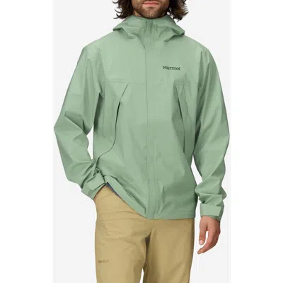 Marmot Precip® Eco Pro Waterproof Hooded Jacket In Agate Green