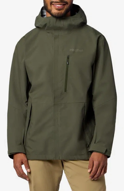 Marmot Precip® Eco Pro Waterproof Hooded Jacket In Green