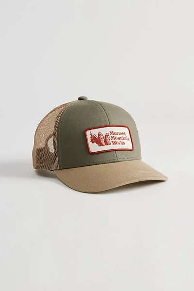 Marmot Retro Trucker Hat In Tan, Men's At Urban Outfitters