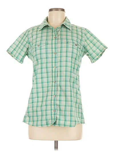 Pre-owned Marmot Short Sleeve Button Down Shirt In Green