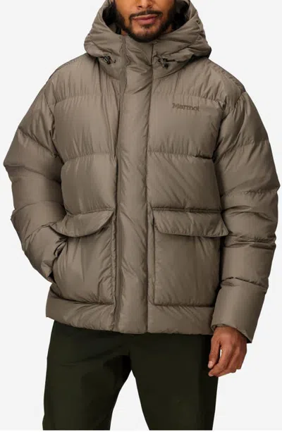 Marmot Stockholm Hooded 700 Fill Power Down Jacket In Brown
