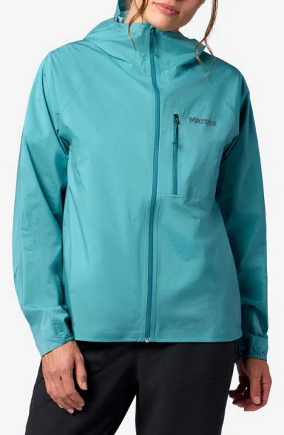 Marmot Superalloy Bio Packable Rain Jacket In Green