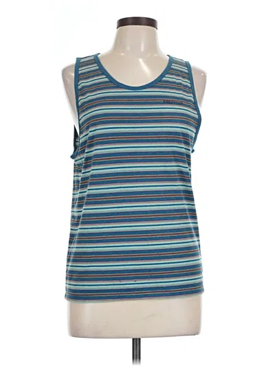 Pre-owned Marmot Tank Top Blue Halter Neckline Tops