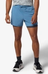 Marmot Unpaved Lined Active Drawstring Shorts In Blue