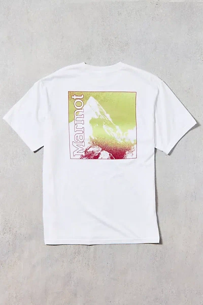 Marmot Uo Exclusive Mountain Graphic Tee In White, Men's At Urban Outfitters