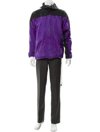 Pre-owned Marmot Vintage Colorblock Pattern Windbreaker In Purple