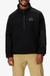 Marmot Wanderer High Pile Fleece Half Zip Pullover In Black