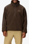 Marmot Wanderer High Pile Fleece Half Zip Pullover In Brown