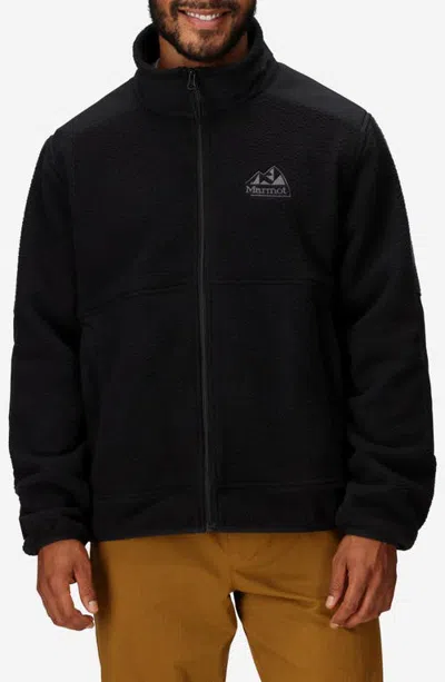 Marmot Wanderer High Pile Fleece Jacket In Black