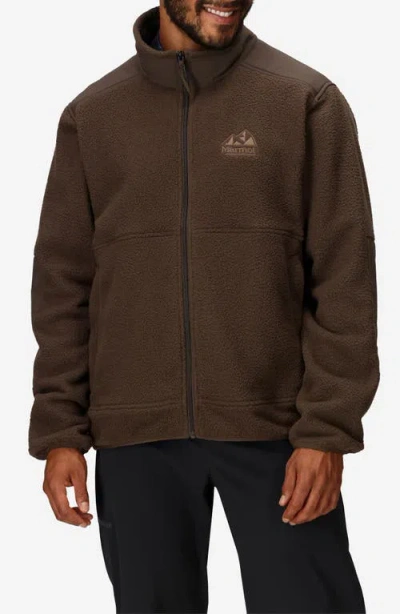 Marmot Wanderer High Pile Fleece Jacket In Green